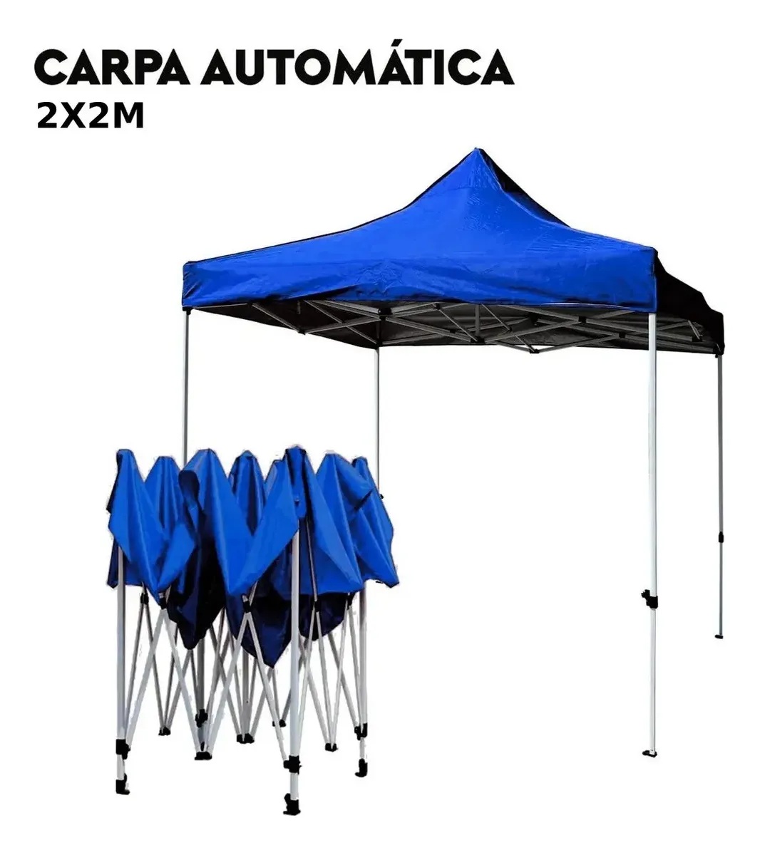 CARPA REFORZADA PLEGABLE 2X2 AZUL